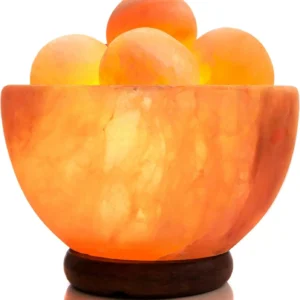Dimmable Pink Himalayan Salt Lamp Bowl